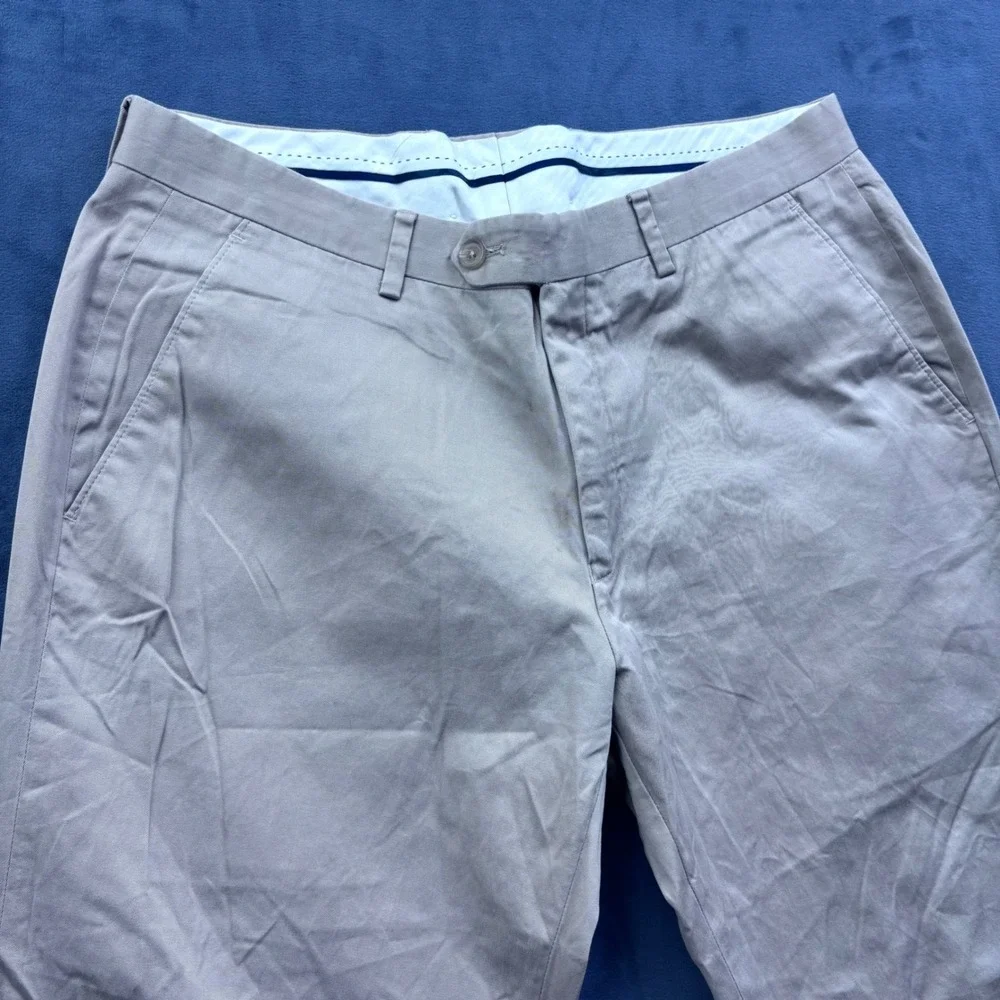 Lauren Ralph Lauren Slim Fit Chino Pants Tan Cotton Twill 33x26 Mens